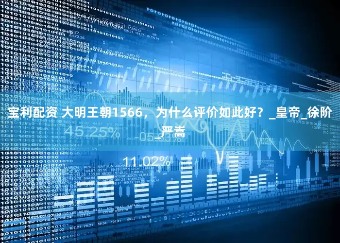 宝利配资 大明王朝1566，为什么评价如此好？_皇帝_徐阶_严嵩